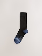 Black Colour Ombre 12 Pack Cotton Rich Socks - Image 3 of 15