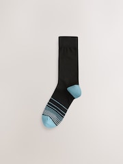 Black Colour Ombre 12 Pack Cotton Rich Socks - Image 6 of 15