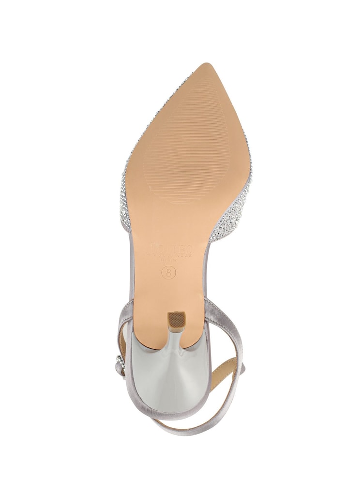 Jones Bootmaker Silver Zena Leather Heeled Court Shoes - Image 5 of 5 Jones Bootmaker Silver Zena Leather Heeled Court Shoes - Image 5 of 5