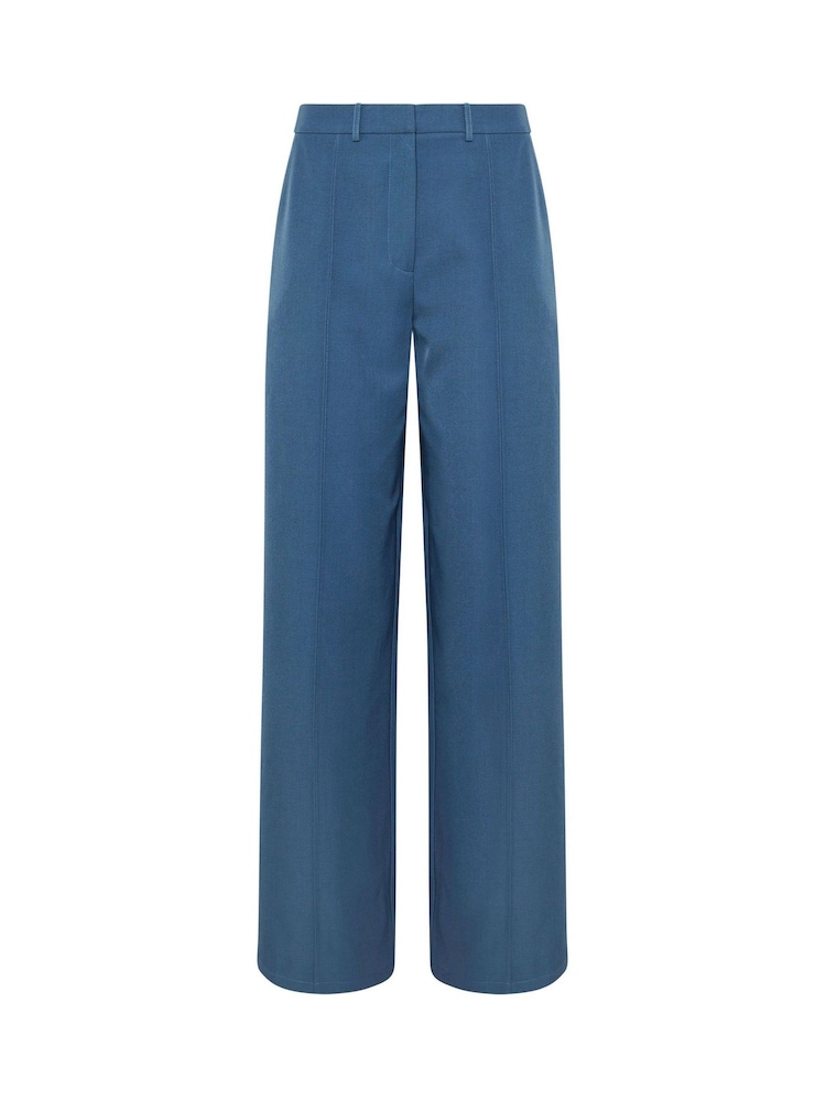 Long Tall Sally Blue Wide Leg Seam Front Trousers - Image 5 of 5 Long Tall Sally Blue Wide Leg Seam Front Trousers - Image 5 of 5