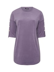 Yours Curve Ribbed Button Detail Top - Imagen 5 de 5