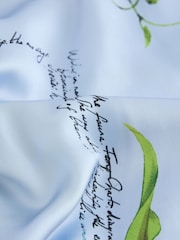 Blue Floral Print Kew Collection Botanical Satin Halter Top - Image 2 of 3