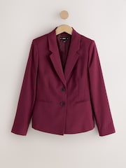 Burgundy Cinched Single Breasted Blazer - Image 6 of 8