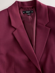 Burgundy Cinched Single Breasted Blazer - Image 7 of 8