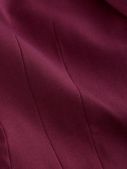 Burgundy Cinched Single Breasted Blazer - Image 8 of 8