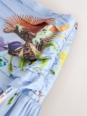 Blue Kew Collection Botanical Satin Maxi Skirt - Image 9 of 9