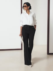 Qara - Tailored Hardware Detail Bootcut Trousers with Stretch - 9şəkildən 1 şəkil