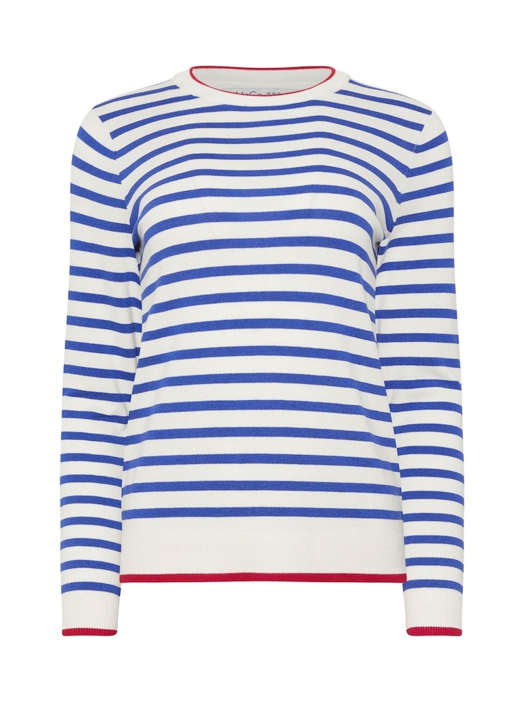 M&Co White Stripe Crew Neck Jumper - Image 5 of 5 M&Co White Stripe Crew Neck Jumper - Image 5 of 5