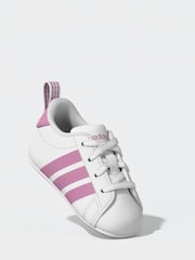 adidas White Grand Court Crib Trainers - Image 2 of 12