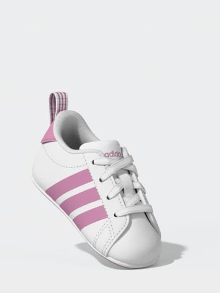 adidas White Grand Court Crib Trainers - Image 2 of 12