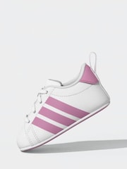 adidas White Grand Court Crib Trainers - Image 8 of 12