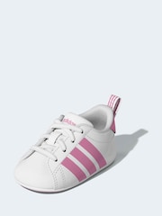 adidas White Grand Court Crib Trainers - Image 9 of 12