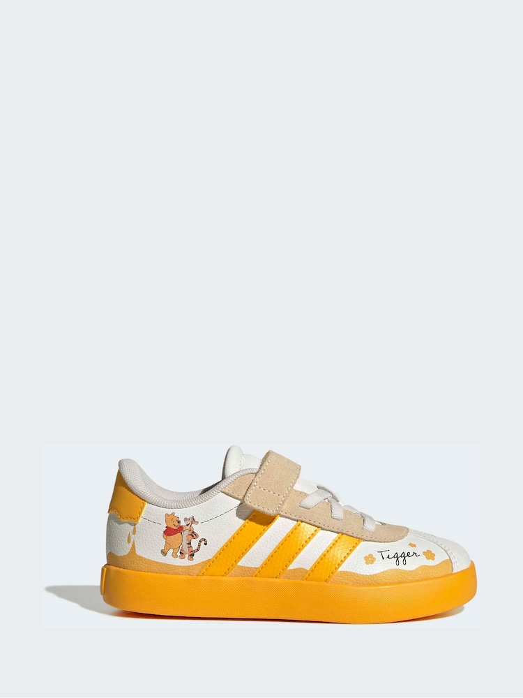 adidas White VL Court Winnie The Pooh Trainers - Image 2 of 8