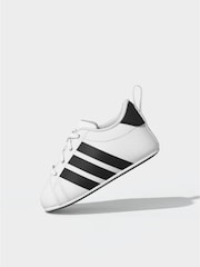 adidas White Grand Court Crib Trainers - Image 3 of 5