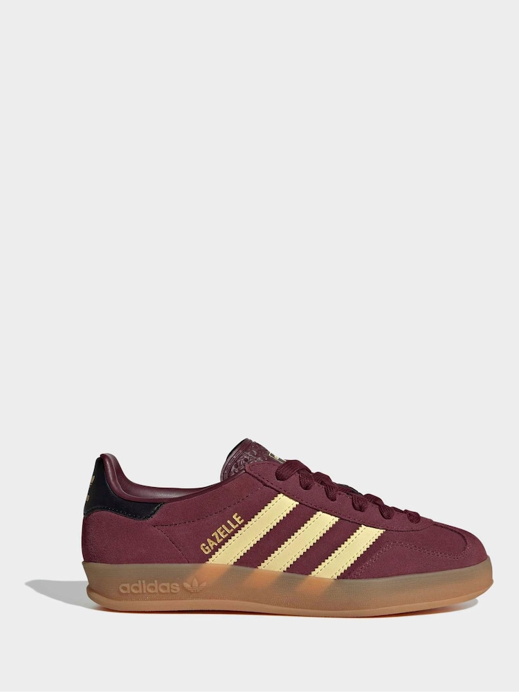 adidas Originals Red Gazelle Indoor Trainers - Image 1 of 9