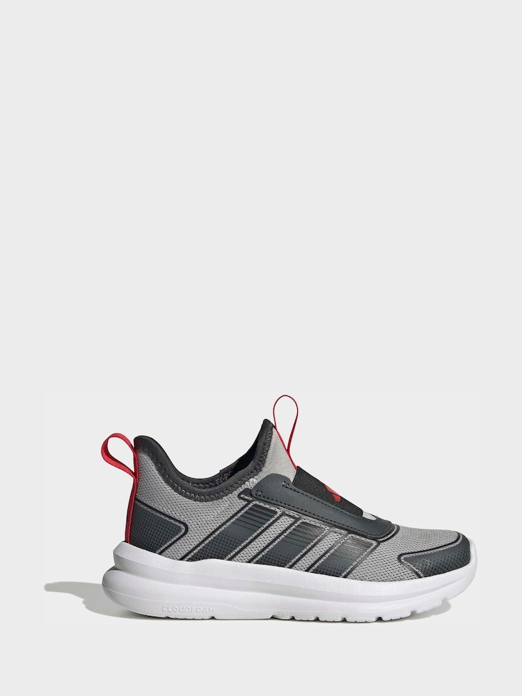 adidas Grey/Red Tensaur Comfort Trainers - Image 2 of 9 adidas Grey/Red Tensaur Comfort Trainers - Image 2 of 9
