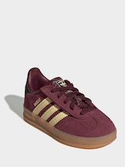 adidas Originals Red Gazelle Indoor Trainers - Image 3 of 9