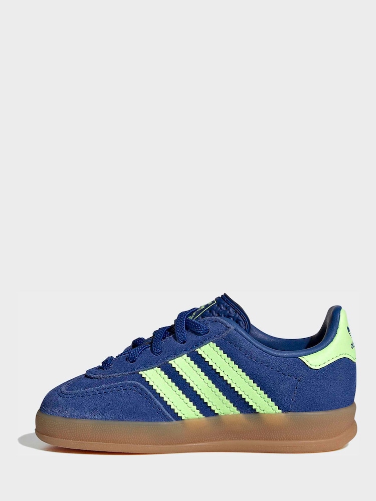 adidas Originals Blue Gazelle Indoor Trainers - Image 2 of 9 adidas Originals Blue Gazelle Indoor Trainers - Image 2 of 9