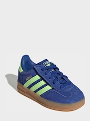 adidas Originals Blue Gazelle Indoor Trainers - Image 3 of 9