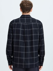 Casual Friday Blue Cfmartis Wool Mix Checked Overshirt - Image 2 of 8