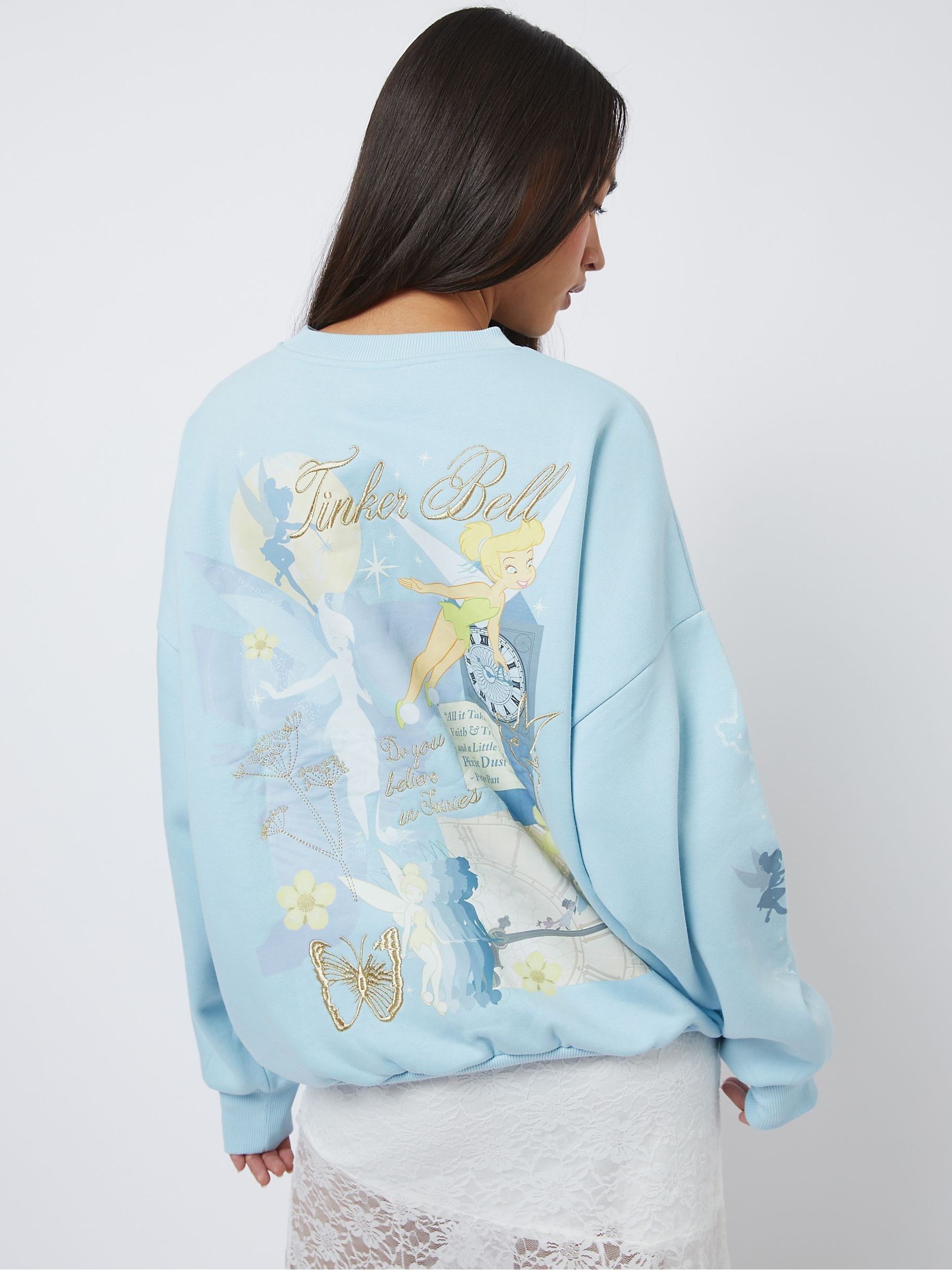 Buy Skinnydip Blue Disney Tinkerbell Poster Sweatshirt from Next USA