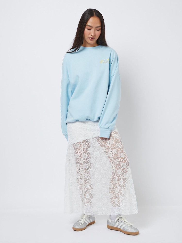 Skinnydip Blue Disney Tinkerbell Poster Sweatshirt - Image 1 of 5