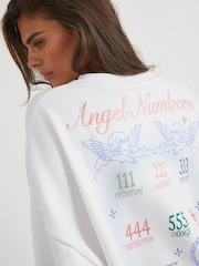 Skinnydip Cream Angel Numbers Sweatshirt - Image 4 of 4
