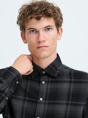 Casual Friday Black CFSIGVARD Checked Long Sleeve Shirt - Image 4 of 8
