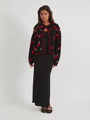 Skinnydip Black Chilli Black Knitted Cardigan - Image 1 of 6