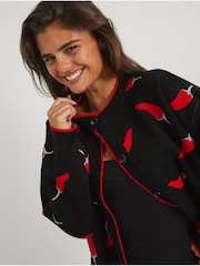 Skinnydip Black Chilli Black Knitted Cardigan - Image 5 of 6