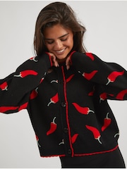 Skinnydip Black Chilli Black Knitted Cardigan - Image 6 of 6