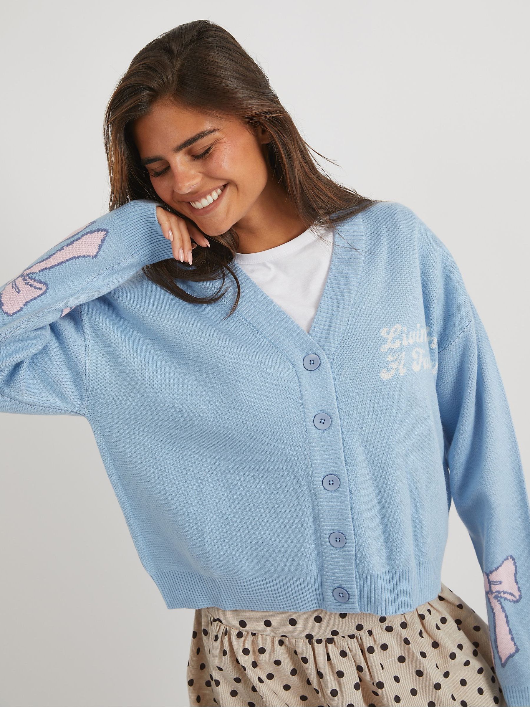 Buy Skinnydip Blue Disney Living In A Fantasy Knitted Cardigan