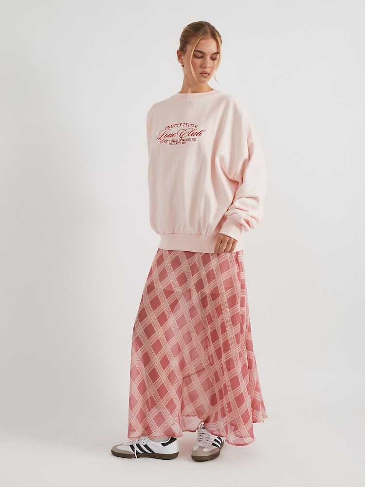 Skinnydip Pink Pretty Little Love Club Sweatshirt - Image 1 of 5