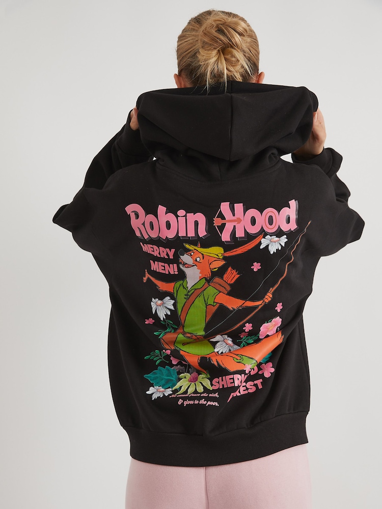 Skinnydip Black Disney Robin Hood Hoodie - Image 5 of 5
