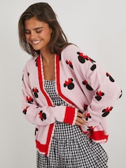 Skinnydip Pink Disney Minnie Mouse Heart Knitted Cardigan - Image 3 of 5