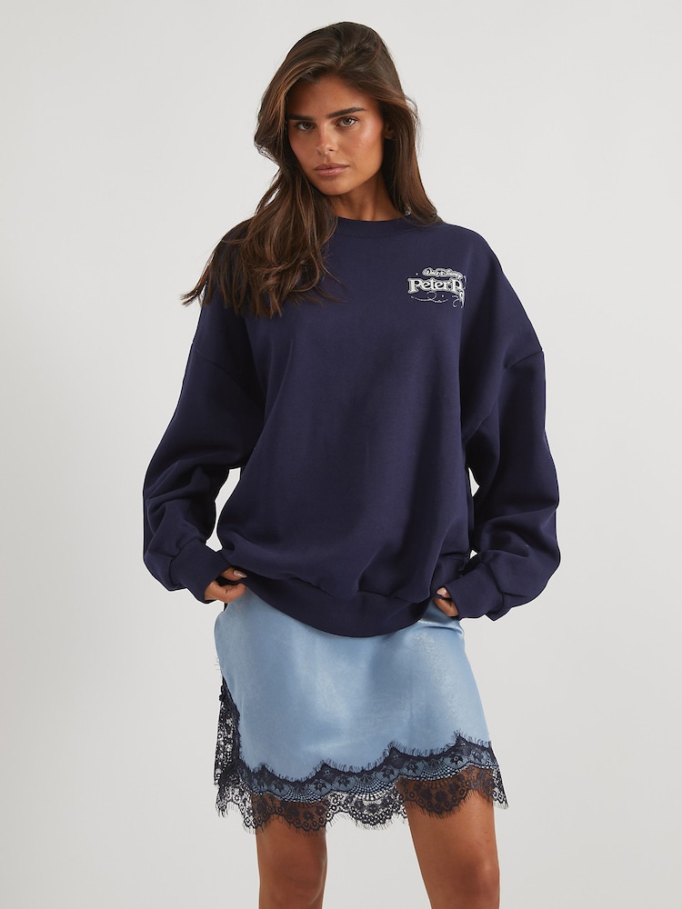 Skinnydip Blue Disney Peter Pan Star Sweatshirt - Image 1 of 4 Skinnydip Blue Disney Peter Pan Star Sweatshirt - Image 1 of 4