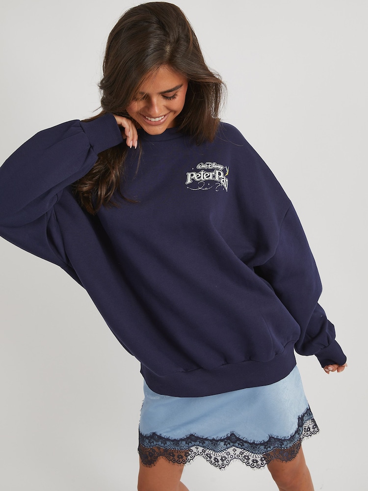 Skinnydip Blue Disney Peter Pan Star Sweatshirt - Image 2 of 4 Skinnydip Blue Disney Peter Pan Star Sweatshirt - Image 2 of 4