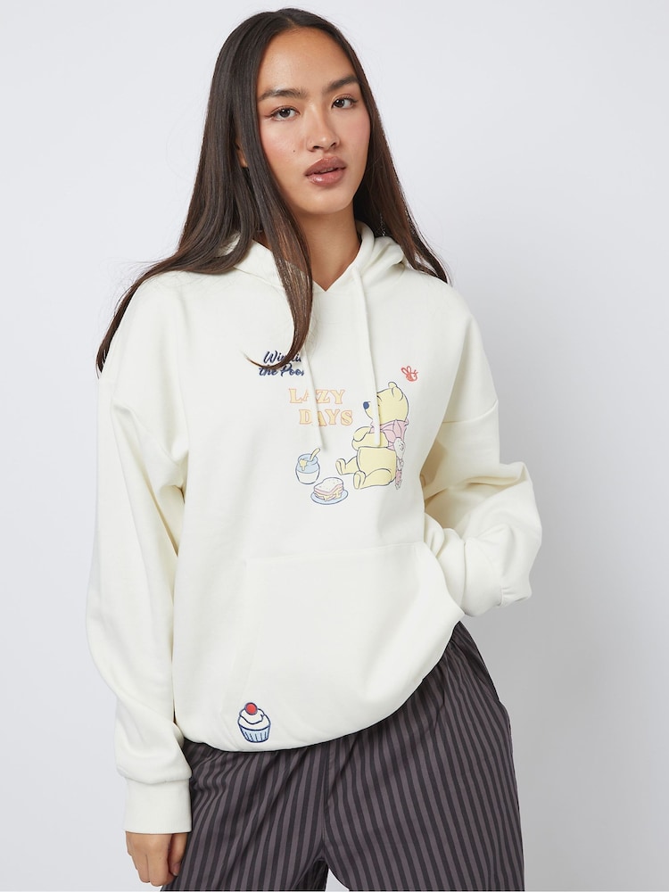 Skinnydip White Disney Winnie the Pooh Picnic Hoodie - Image 1 of 5