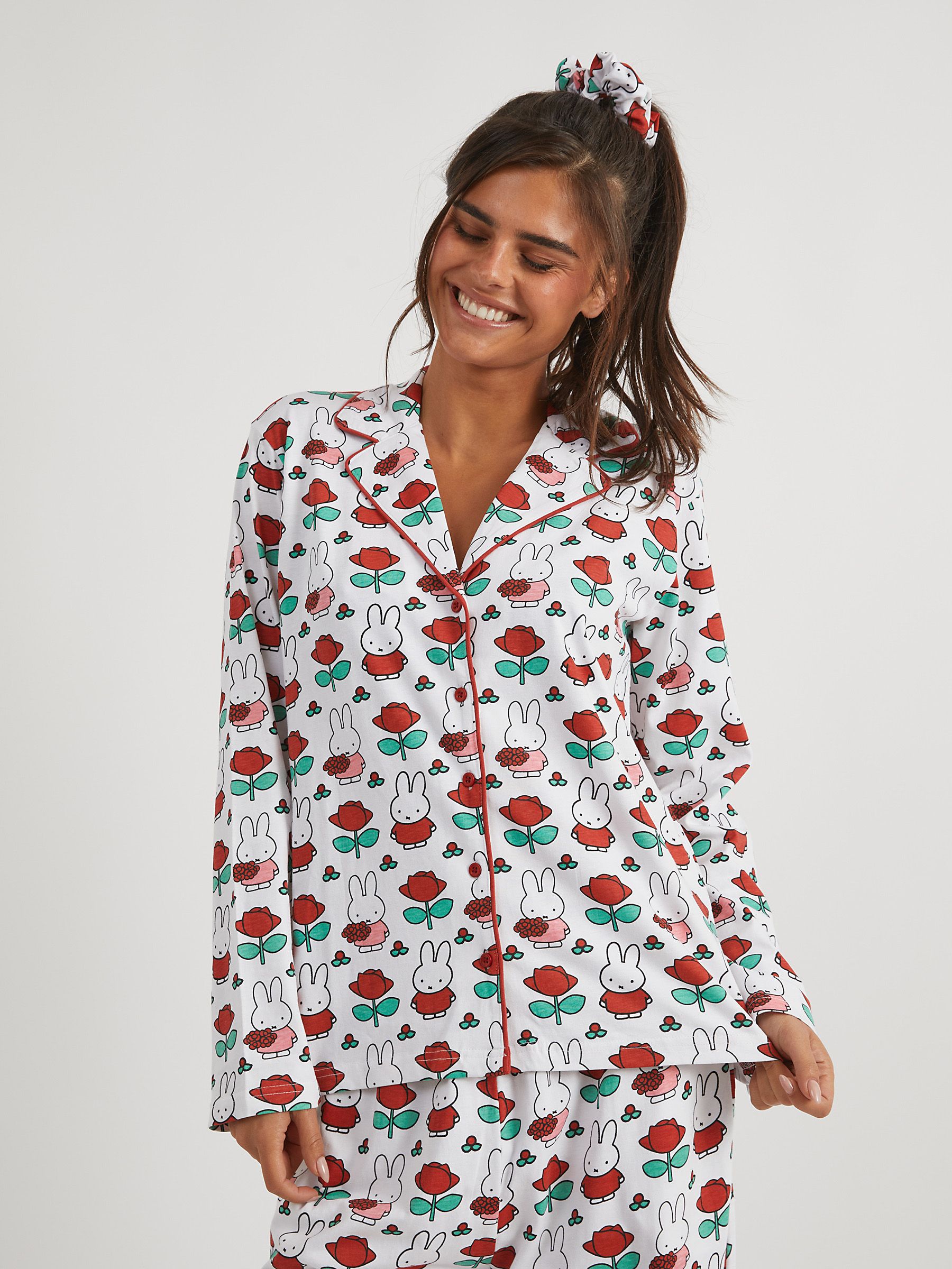 Buy Skinnydip White Miffy Rose Pyjamas and Scrunchie Set from Next USA