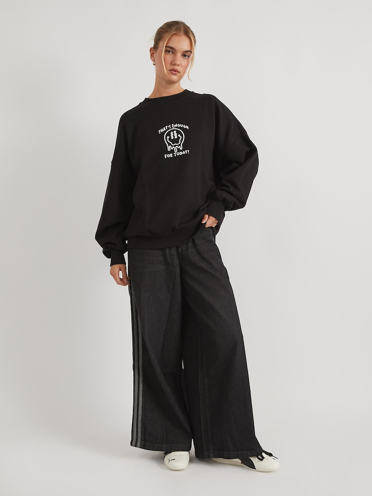 Skinnydip Grey That's Enough For Today Sweatshirt - Image 1 of 4