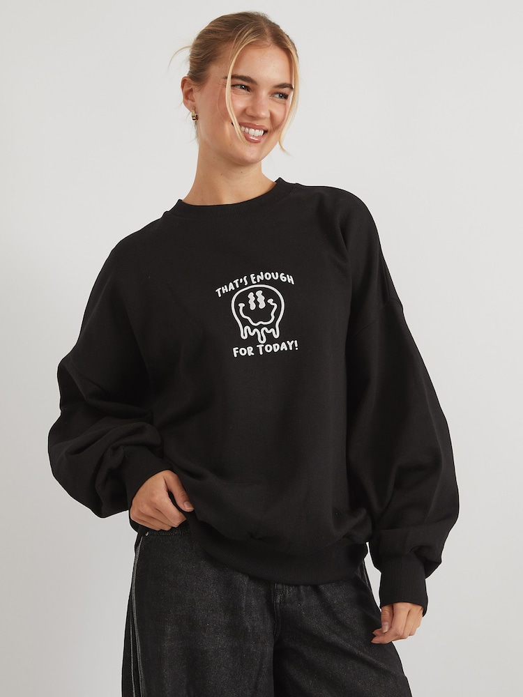 Skinnydip Grey That's Enough For Today Sweatshirt - Image 2 of 4