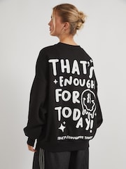 Skinnydip Grey That's Enough For Today Sweatshirt - Image 3 of 4