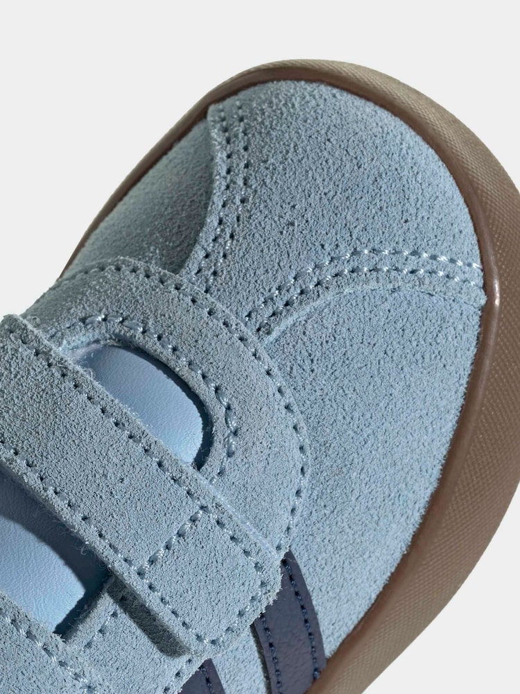 藍色／海軍藍 - adidas Vl Court 3.0 魔術貼嬰兒運動鞋 - 圖片 10/10