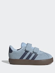 藍色／海軍藍 - adidas Vl Court 3.0 魔術貼嬰兒運動鞋 - 圖片 2/10