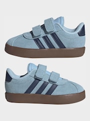 藍色／海軍藍 - adidas Vl Court 3.0 魔術貼嬰兒運動鞋 - 圖片 8/10