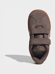 棕色/粉色 - adidas Vl Court 3.0 魔術貼嬰兒運動鞋 - 圖片 6/9