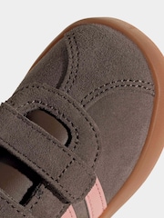 棕色/粉色 - adidas Vl Court 3.0 魔術貼嬰兒運動鞋 - 圖片 8/9