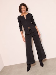 Friends Like These Black Button Through Top - Image 3 of 4