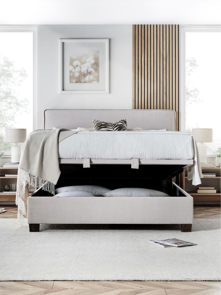 Kaydian Clay Newton Plain Padded Headend Ottoman Bed - Image 2 of 3