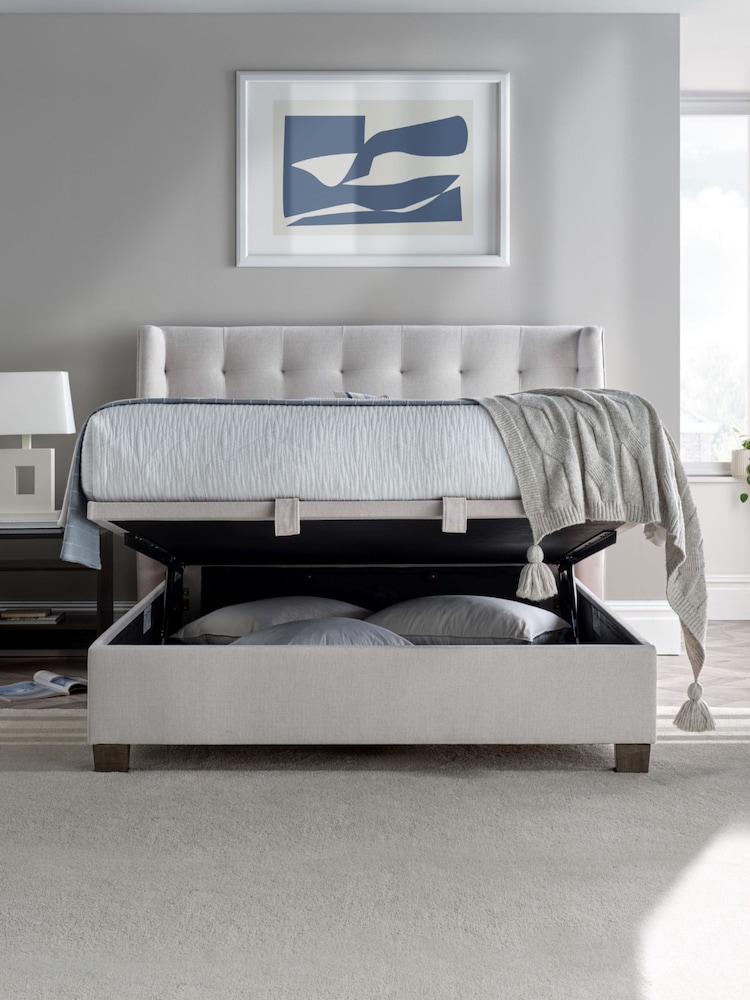 Kaydian Clay Brunton Small Wing Headboard Ottoman Bed - Image 3 of 3